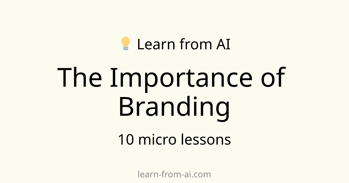 The Importance of Branding